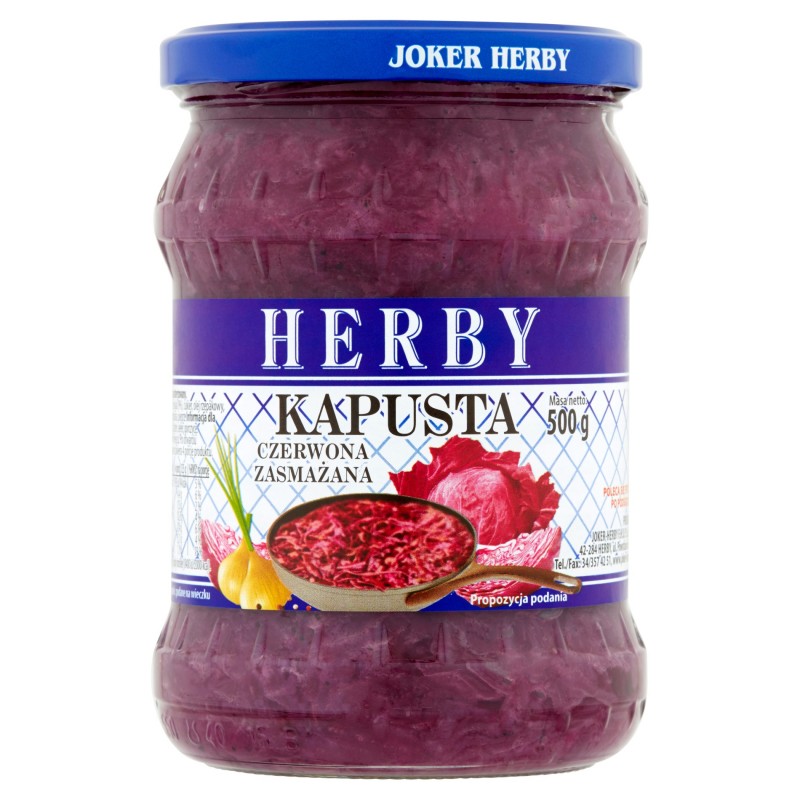 KAPUSTA CZERWONA ZASMAZANA 500G*6 HERBY