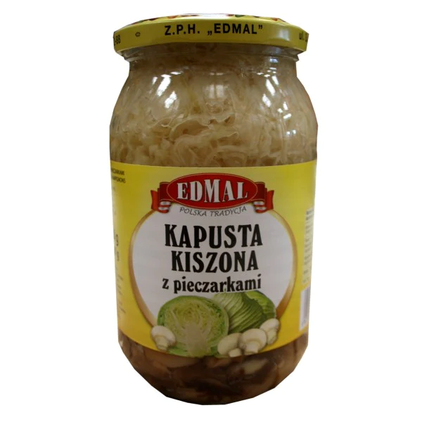 KAPUSTA KISZONA Z PIECZARKAMI 900ML*8 EDMAL