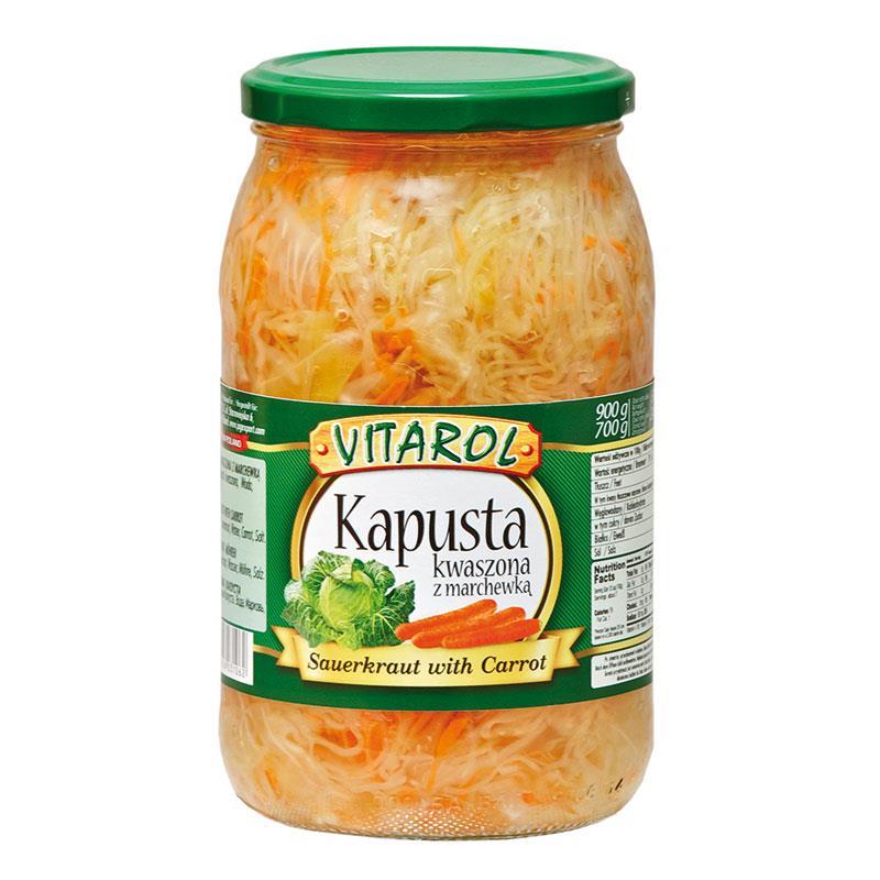 KAPUSTA KWASZONA Z MARCHEWKA 900G*8 VITAROL