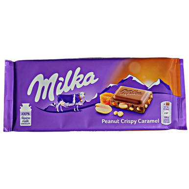 CZEKOLADA MILKA PEANUT CRISPY CARAMEL 90G*24 MONDELEZ