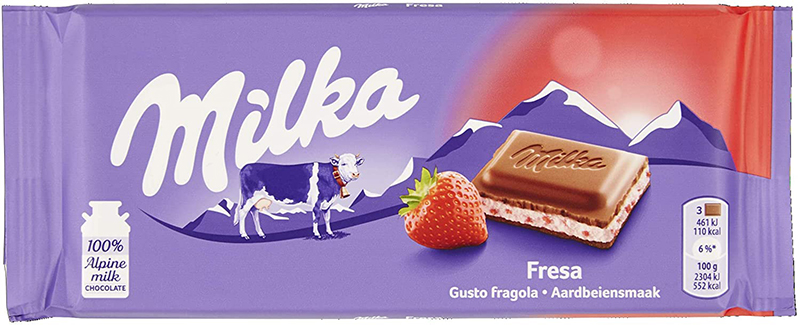 CZEKOLADA MILKA STRAWBERRY 100G*22 MONDELEZ