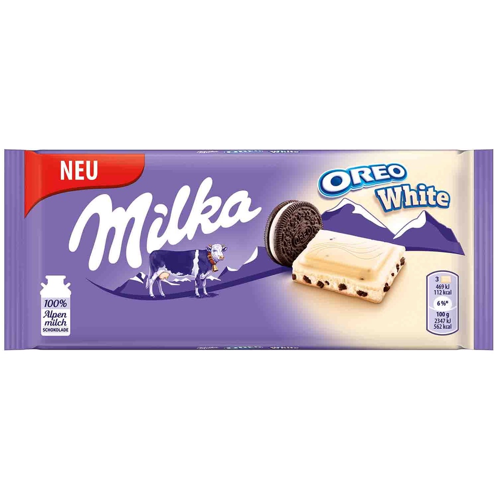 CZEKOLADA MILKA WITH OREO WHITE 100G*22 MONDELEZ