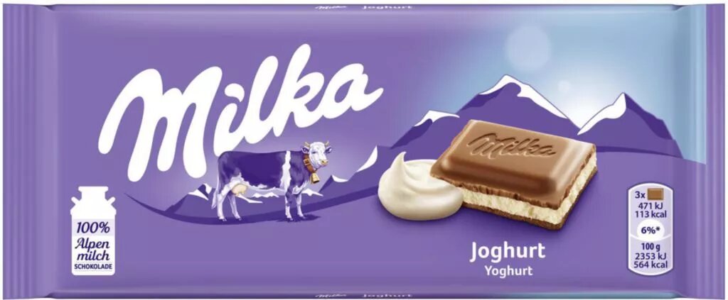 CZEKOLADA MILKA YOGHURT 100G*23 MONDELEZ