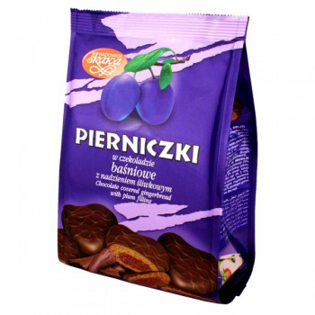 PIERNIKI BASNIOWE SLIWKOWE W CZEKOLADZI 150G*12 SKAWA