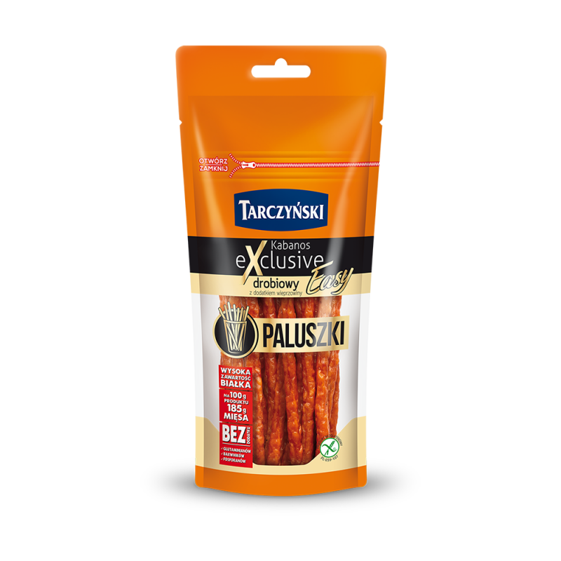 TARCZYNSKI KABANOSY EXCLUSIVE PALUSZKI DROBIO 95G*16