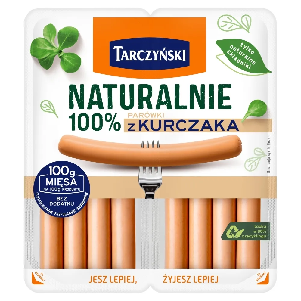 TARCZYNSKI NATURALNIE PAROWKI 100% Z SZYNKI 200G*10