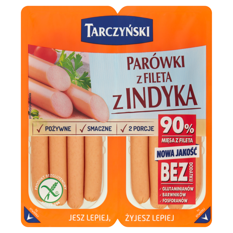 TARCZYNSKI PAROWKI Z FILETA Z INDYKA 160 G*10