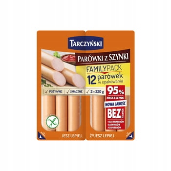 TARCZYNSKI PAROWKI Z SZYNKI FAMILY PACK 440 G*5