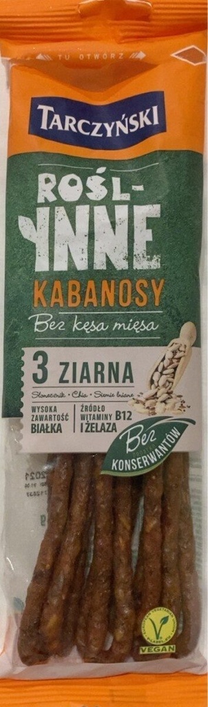 TARCZYNSKI ROSLINNE KABANOSY 3 ZIARNA 90G*8