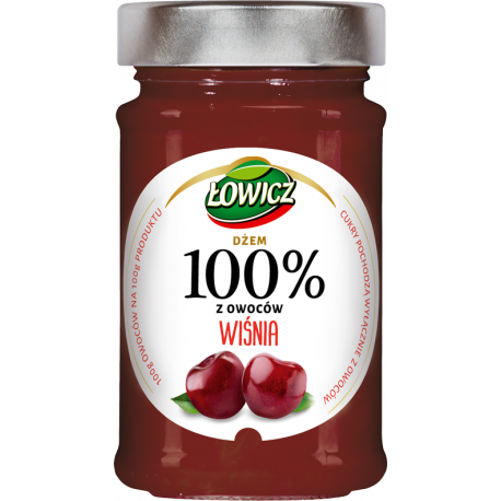 DZEM LOWICZ 100% Z OWOCOW WISNIA 210G*8