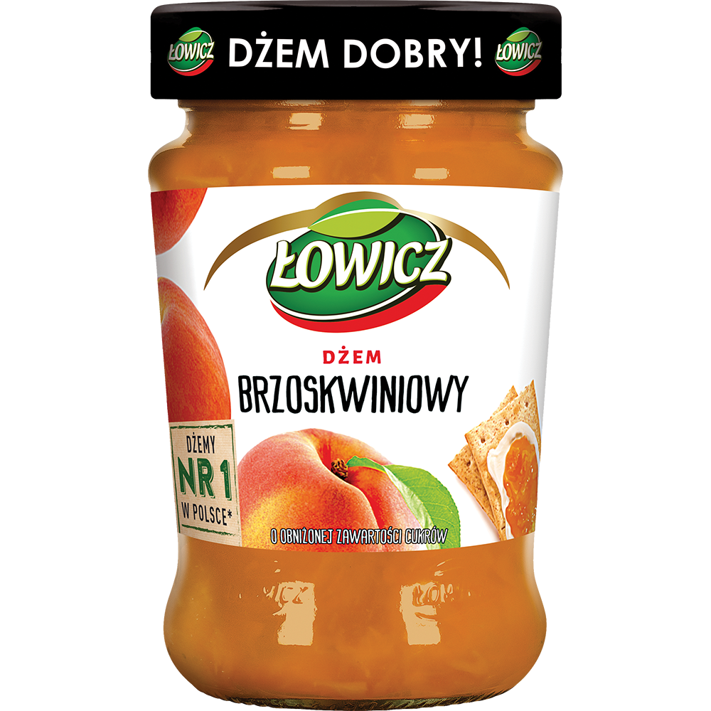 DZEM LOWICZ BRZOSKWINIOWY NISKOSLODZONY 280G*8