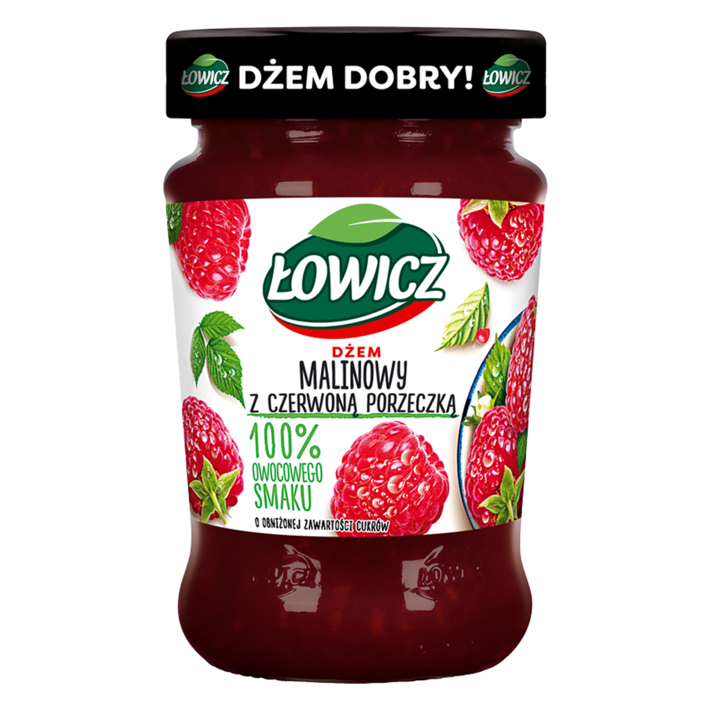 DZEM LOWICZ MALINA-CZERWONA PORZECZKA 280G*8