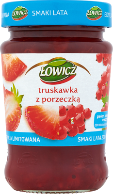 DZEM LOWICZ TRUSKAWKA Z CZERWONA PORZECZKA 280G*8