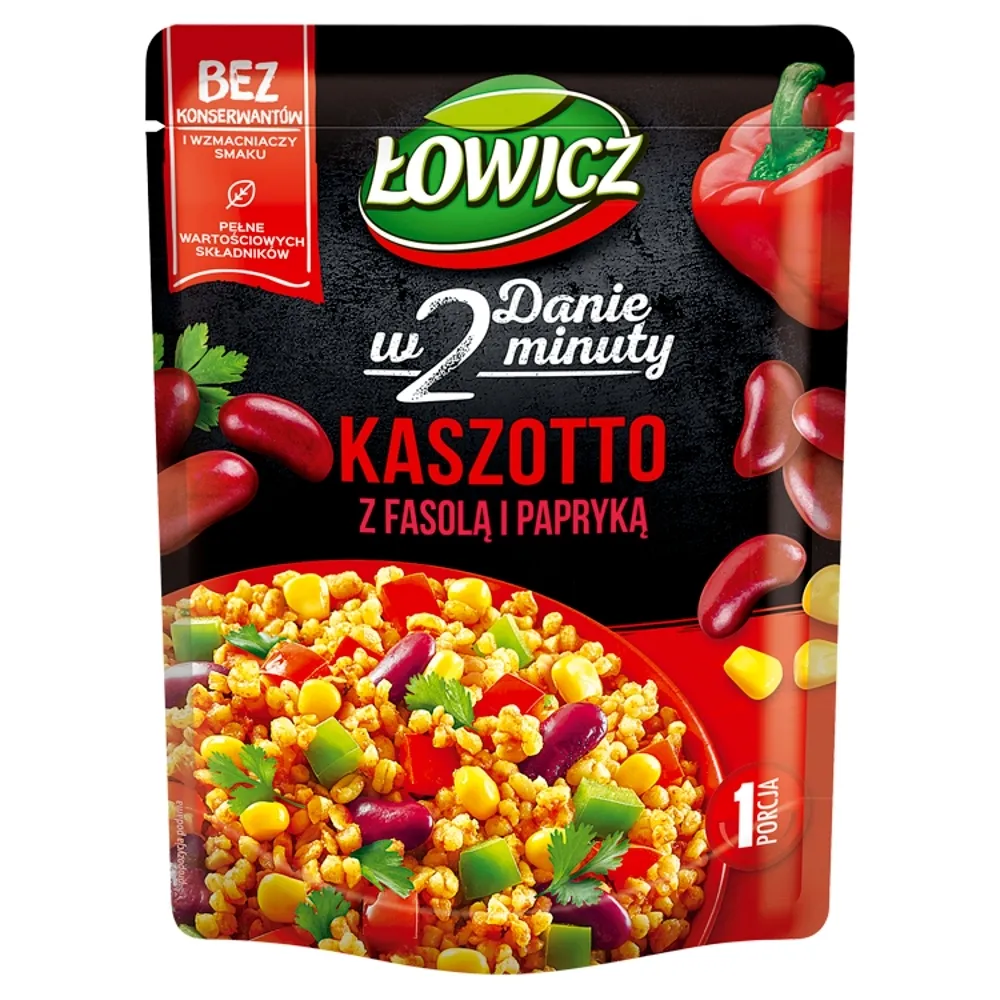 KASZOTTO BULGUR PAPRYKA CZER FASOLA 250G*8 LOWICZ