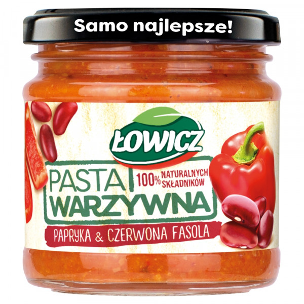 PASTA LOWICZ WARZYWNA PAPRYKA-FASOLA 180G*8 SLOIK