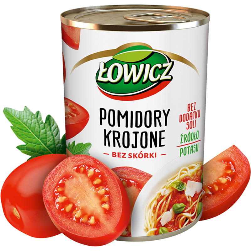 POMIDORY KROJONE W PUSZCE LOWICZ 400G*12