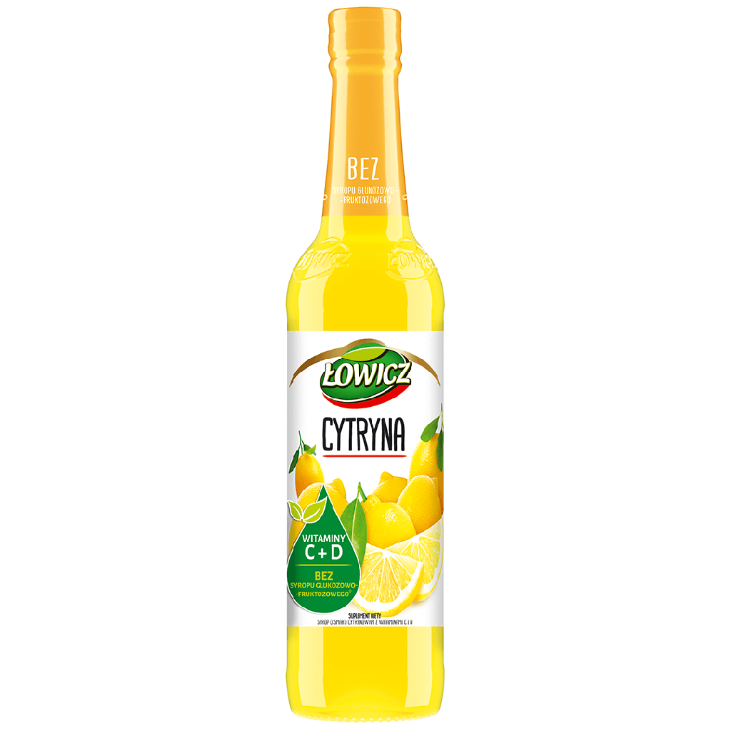 SYROP LOWICZ 400ML*6 CYTRYNA AGROS NOVA