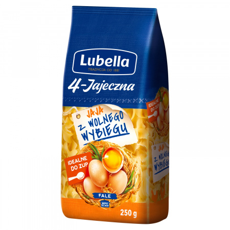 MAKARON LUBELLA 250G*18 JAJECZNA 4-JAJ FALE