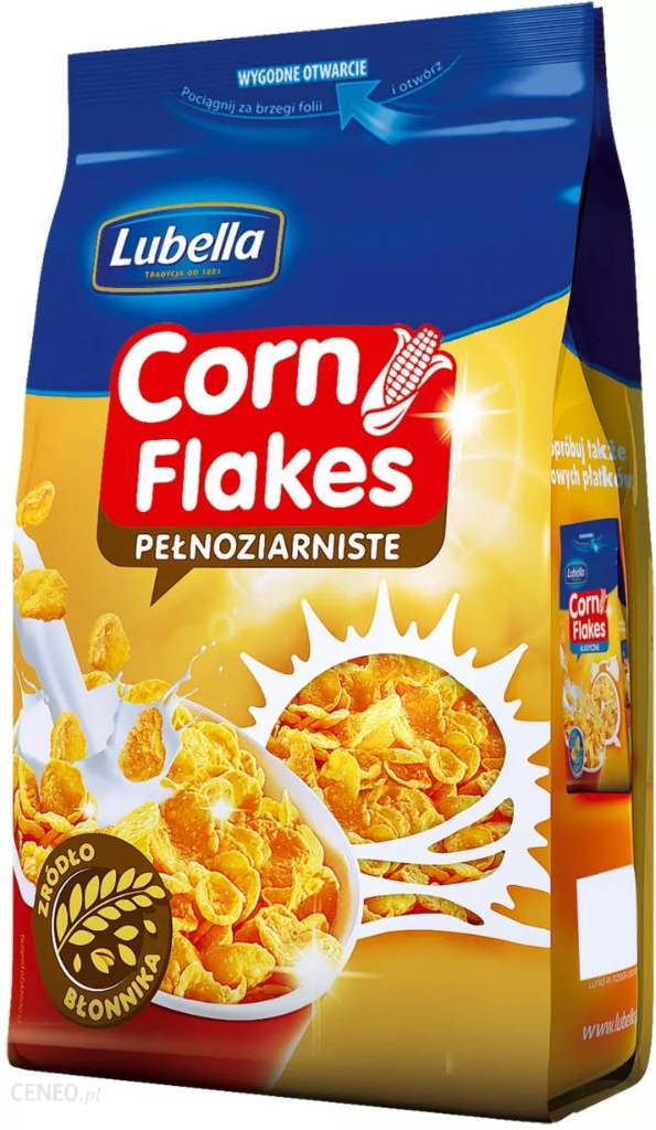 PLATKI CORN FLAKES 250G*12 PELNOZIARNISTE LUBELLA