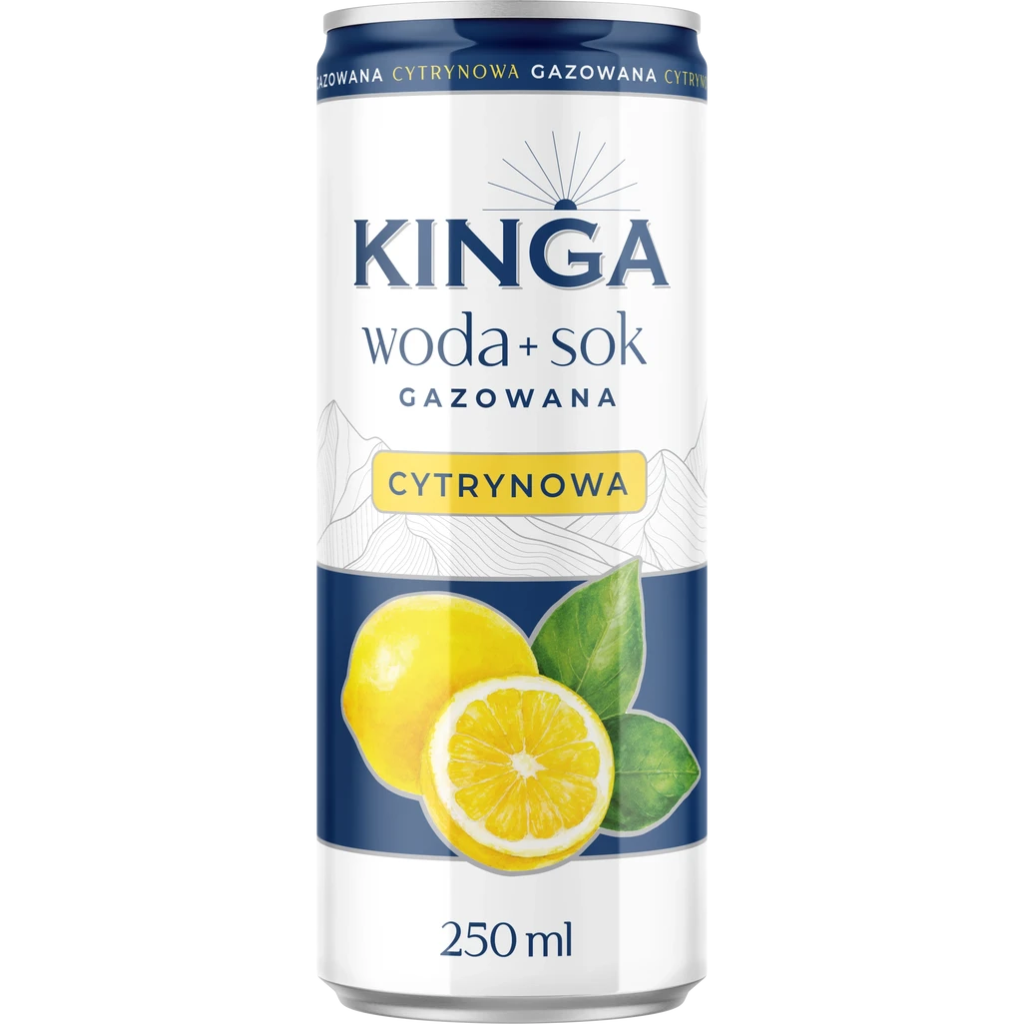 WODA KINGA Z SOKIEM CYTRYNOWYM 250ML*24 PUSZKA OSHEE