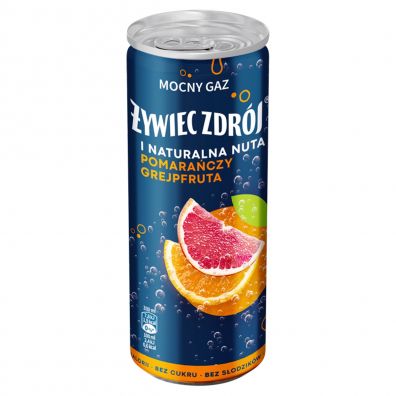 WODA MOCNY GAZ POMARANCZ-GREJPFR 330ML*12 PUSZ ZYWIEC