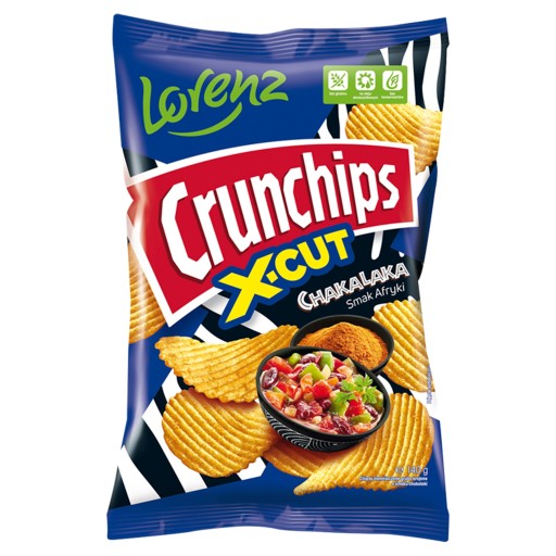 CHIPSY CRUNCHIPS X-CUT CHAKALAKA 140G/150G*10 LORENZ