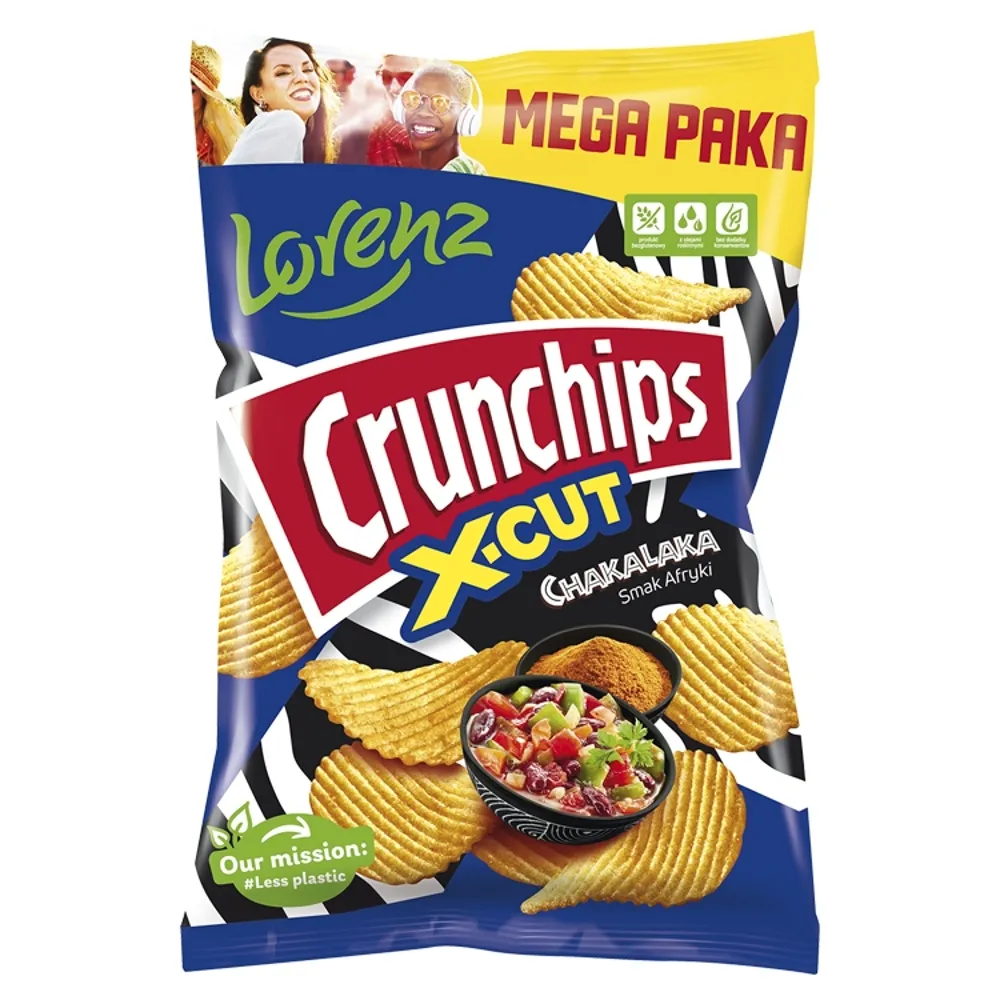 CHIPSY CRUNCHIPS X-CUT CHAKALAKA 200G*14 LORENZ