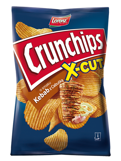 CHIPSY CRUNCHIPS X-CUT KEBAB CEB. 140G/150G*10 LORENZ