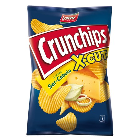 CHIPSY CRUNCHIPS X-CUT SER CEBULA 140G*10 LORENZ