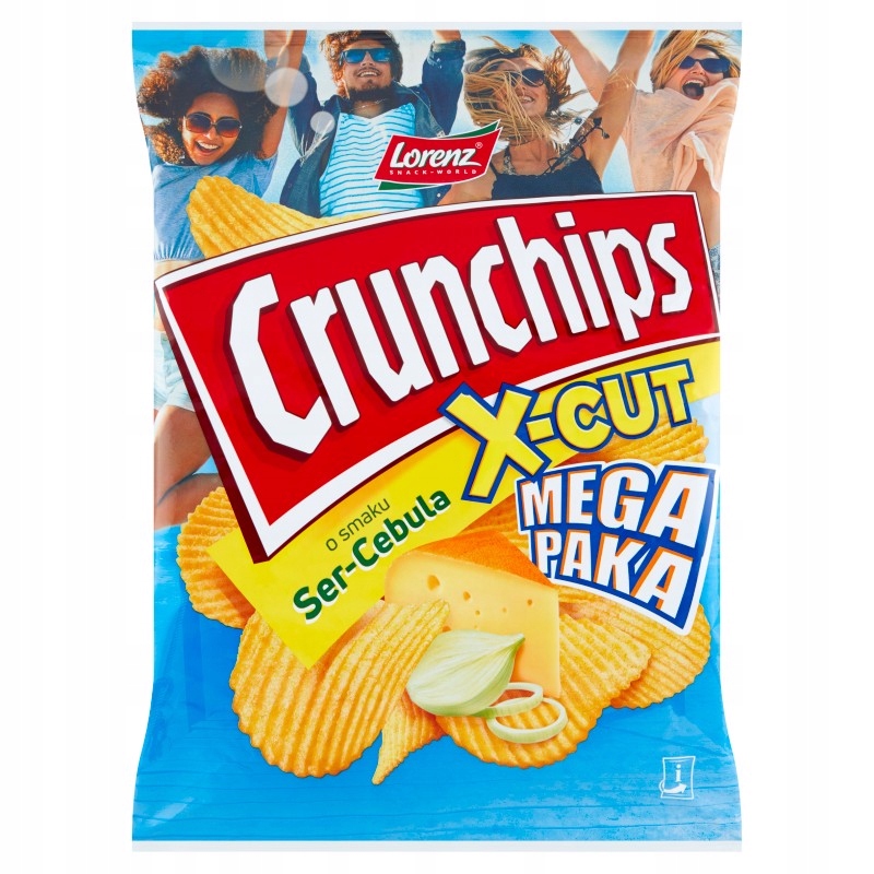 CHIPSY CRUNCHIPS X-CUT SER I CEBULA 200G*14 LORENZ