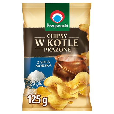 CHIPSY W KOTLE PRAZONE SOL MORSKA 125G*10 INTERSNACK