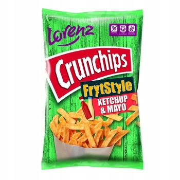 CHIPSY CRUNCHIPS FRYTSTYLE KETCHUP-MAYO 90G*15 LORENZ