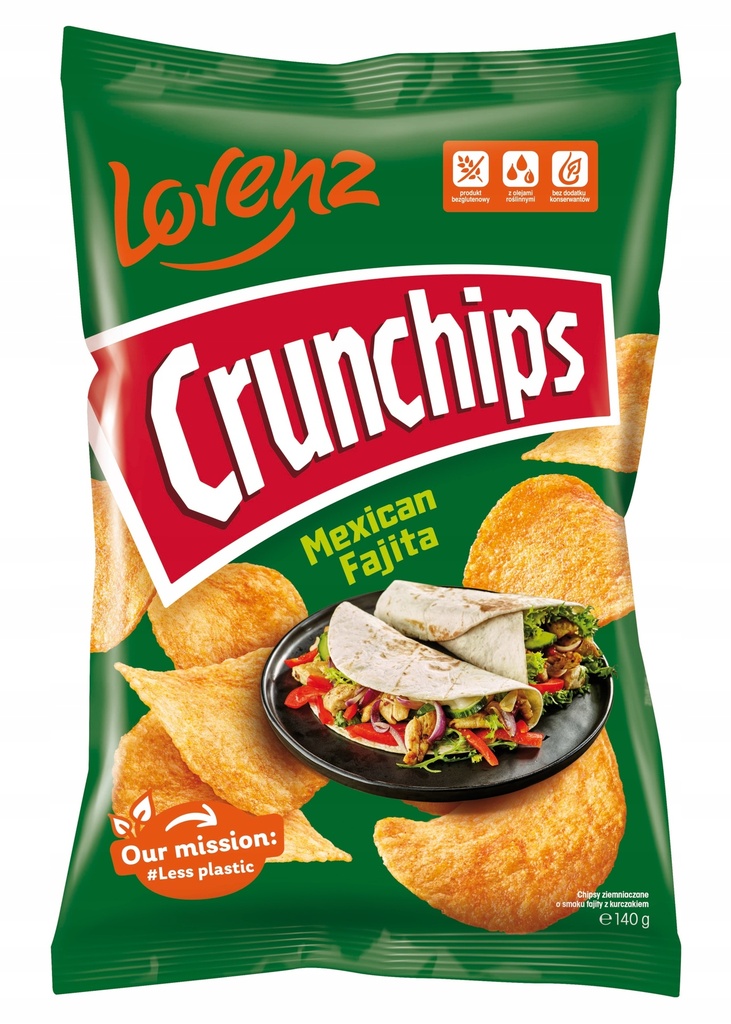 CHIPSY CRUNCHIPS MEXICAN FAJITA 140G*10 LORENZ