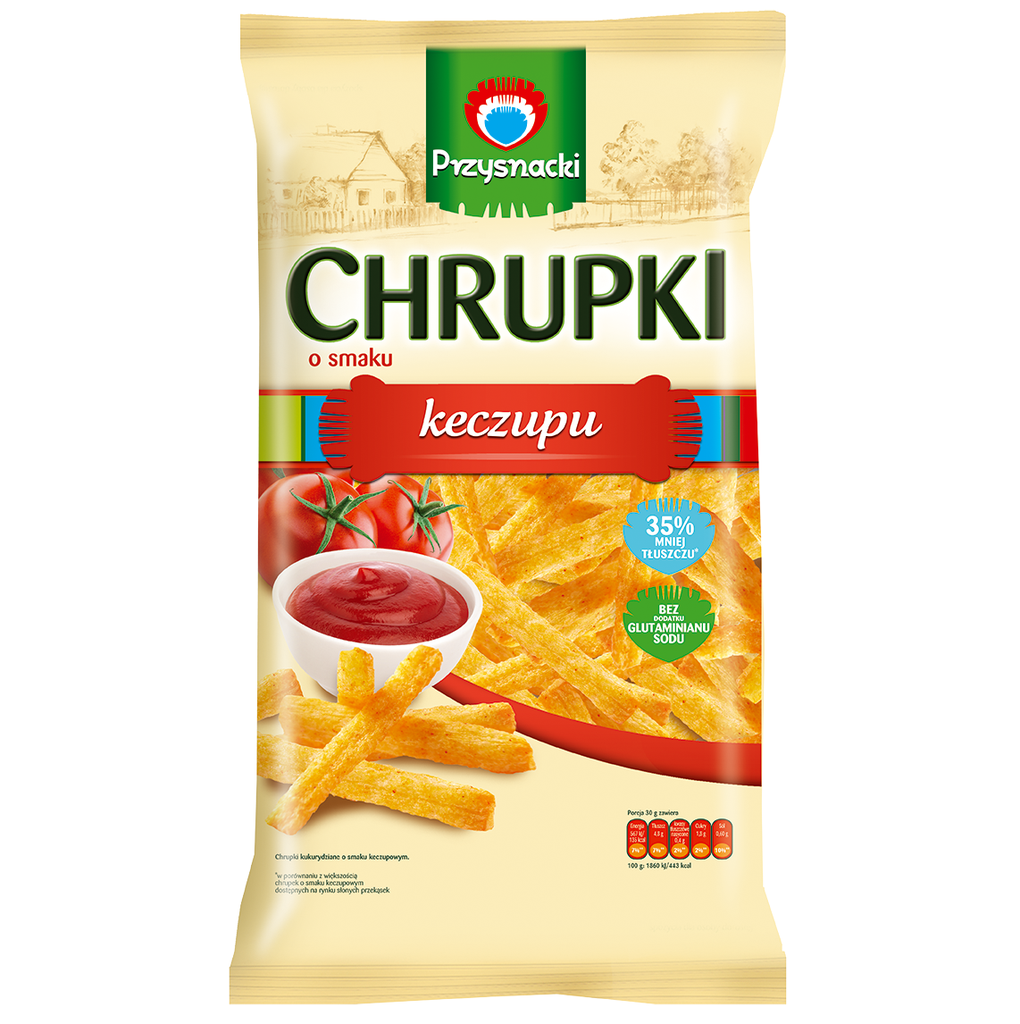 CHRUPKI PRZYSNACKI KETCHUPOWE 120G*20 INTERSNACK