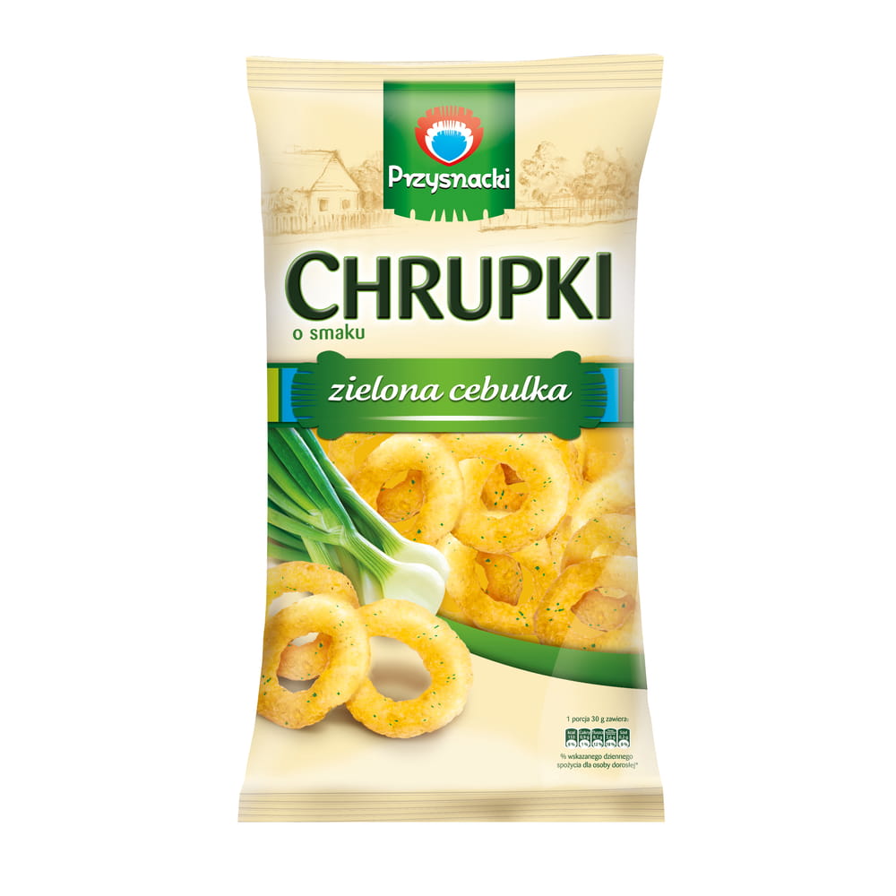 CHRUPKI PRZYSNACKI ZIELONA CEBULKA 150G*14 INTERSNACK