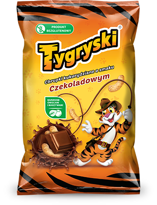 CHRUPKI TYGRYSKI KUKURYDZIANE CZEKOLADOWE 70G*20 TBM