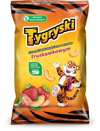 CHRUPKI TYGRYSKI KUKURYDZIANE TRUSKAWKOWE 70G*20 TBM