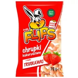 FLIPS CHRUPKI KUKURYDZIANE TRUSKAWKA 70G*15 SANTE