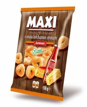 MAXI CHRUPKI KETCHUPOWO SEROWE 130G*14 EUROSNACK