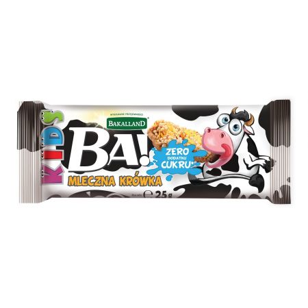 BATON BAKALLAND BA! KIDS! MLECZNA KROWKA 25G*30 FOODW