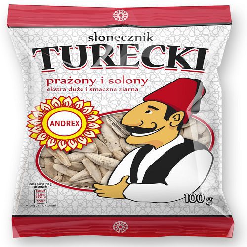 SLONECZNIK PRAZONY TURECKI Z SOLĄ 100G*20 ANDREX