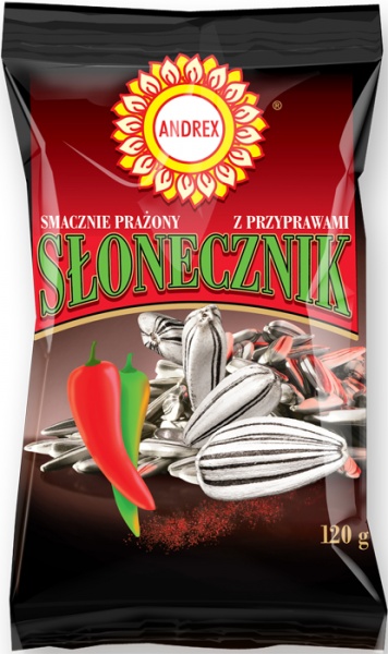 SLONECZNIK PRAZONY Z PRZYPRAWAMI 120G*30 ANDREX