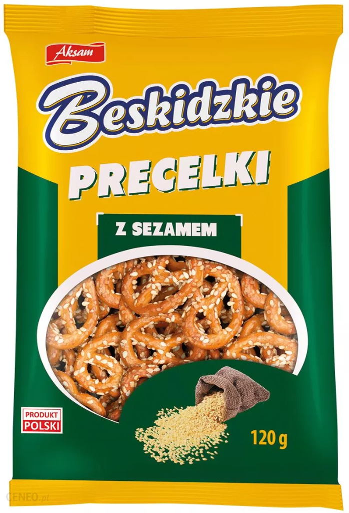 PRECELKI BESKIDZKIE Z SEZAMEM 120G*18 AKSAM