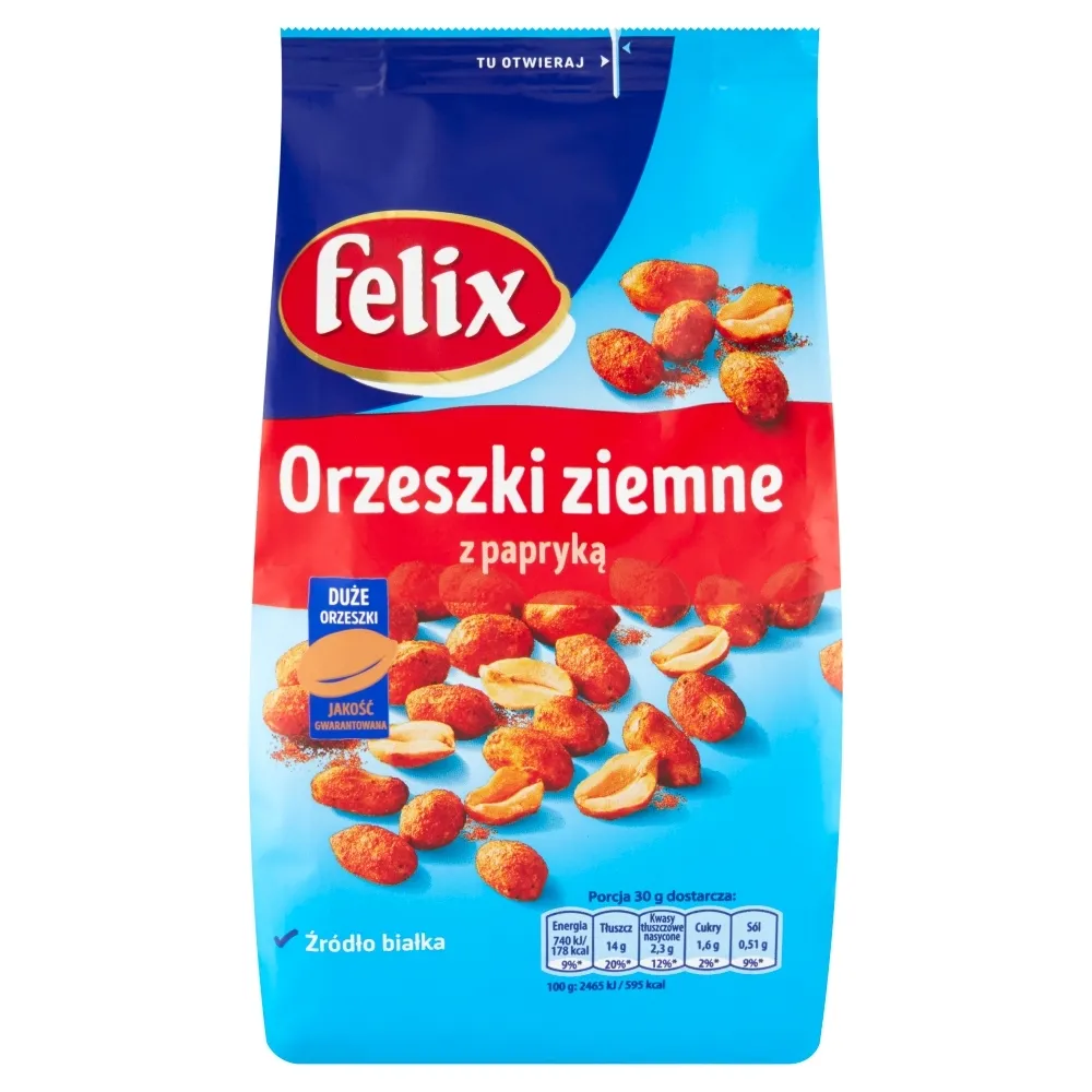 ORZECHY FELIX ZIEMNE Z PAPRYKA 240G*14 TOR INTERSNACK