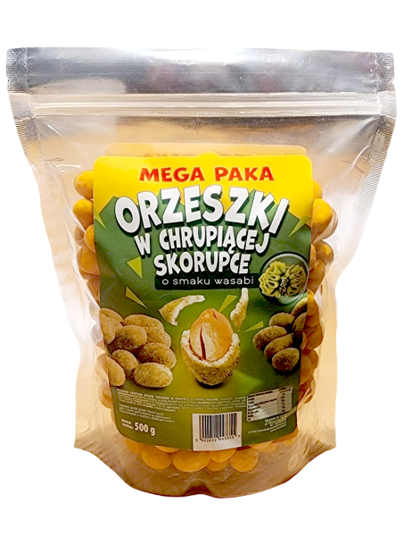 ORZESZKI CRISPY NUTS WASABI 500 G*15 TREADER