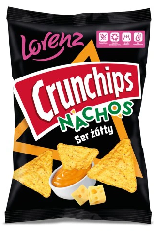 CHIPSY CRUNCHIPS NACHOS SER ZOLTY 190G*20 LORENZ