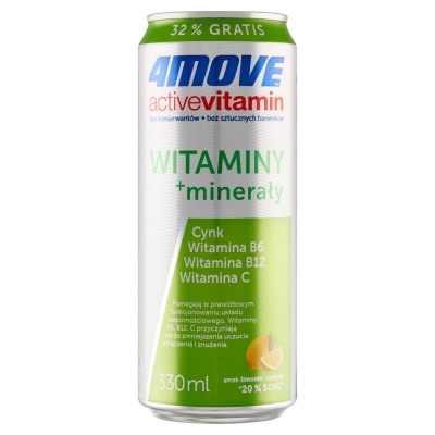 NAPOJ 4MOVE ACTIVE WITAMINY+ MINERAŁY 330ML*24