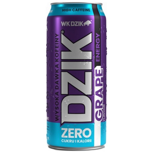 NAPOJ ENERGETYCZNY DZIK ENERGY ZERO GRAPE 500ML*24 PU