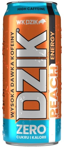 NAPOJ ENERGETYCZNY DZIK ENERGY ZERO PEACH 500ML*24 PU