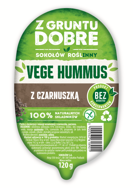 SOKOLOW HUMMUS PREMIUM Z CZARNUSZKÄ 120G*6